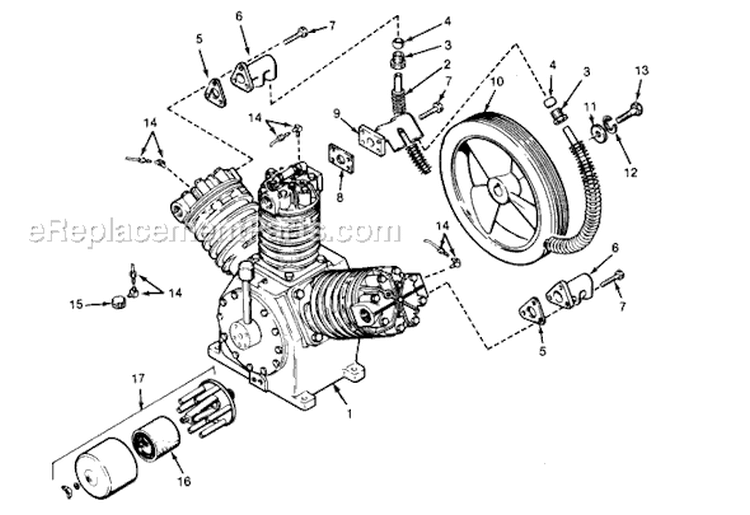 Page B Diagram and Parts List for CI153120PS 2001 Campbell Hausfeld Compressor